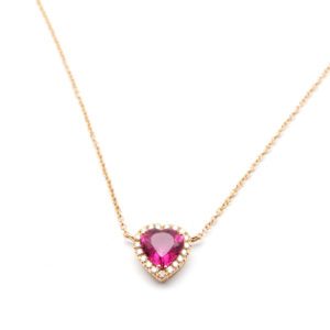 Rose gold and diamond necklace